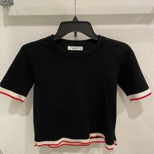 Zara cropped knit top small short sleeve top
